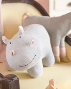 Darling Hippo Knitted Cotton Toy