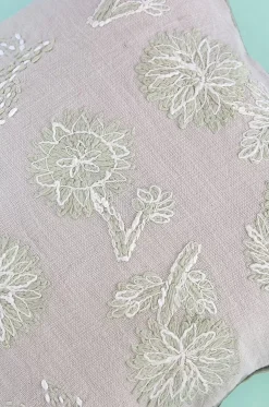 Dew Drops Embroidered Cushion Cover