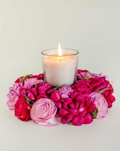 Dried Flowers Christmas Wreath - Plum