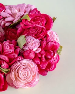 Dried Flowers Christmas Wreath - Plum