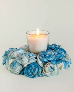 Dried Flowers Christmas Wreath - Blue