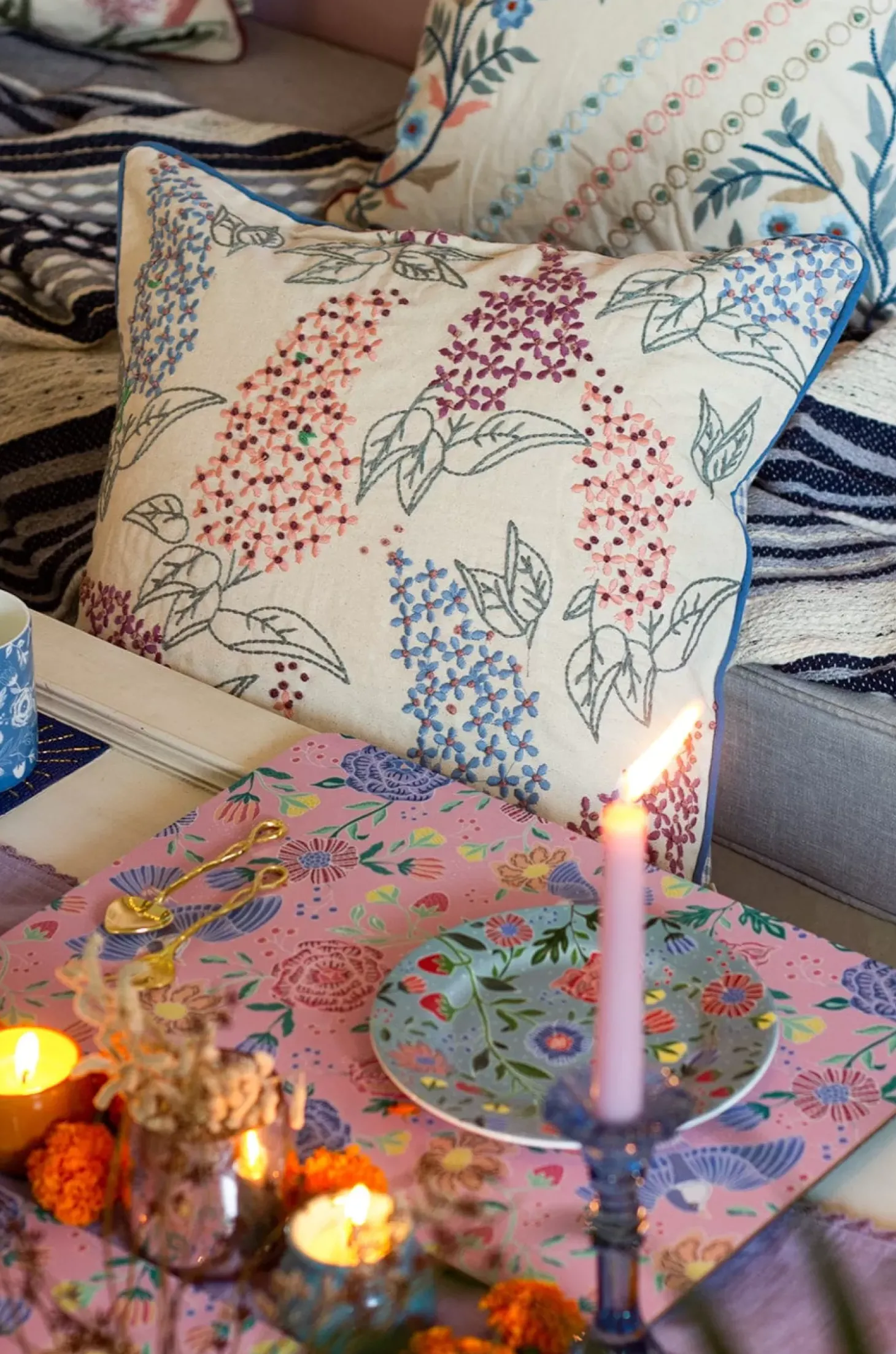 Dua Embroidered Cushion Cover