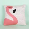 Flamingo Knitted Cotton Cushion Cover