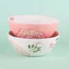 Floral Lace Handpainted Bowl - Set Of 2