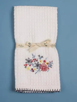 Floral Waffle Hand Towel