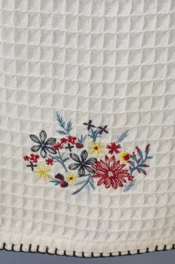 Floral Waffle Hand Towel