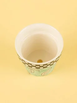 Gingham Planter -Jade