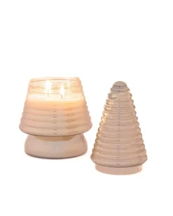 Glitter Tree Soy Wax Glass Candle With Lid