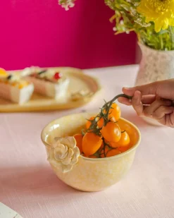 Golden Harvest Handpainted Ceramic Bowl