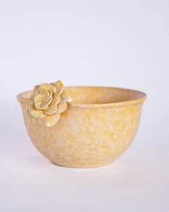 Golden Harvest Handpainted Ceramic Bowl