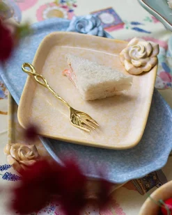 Golden Harvest Handpainted Square Platter