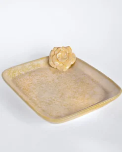 Golden Harvest Handpainted Square Platter