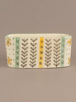 Green Garden Oval Planter