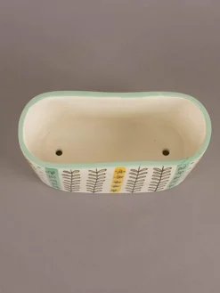 Green Garden Oval Planter