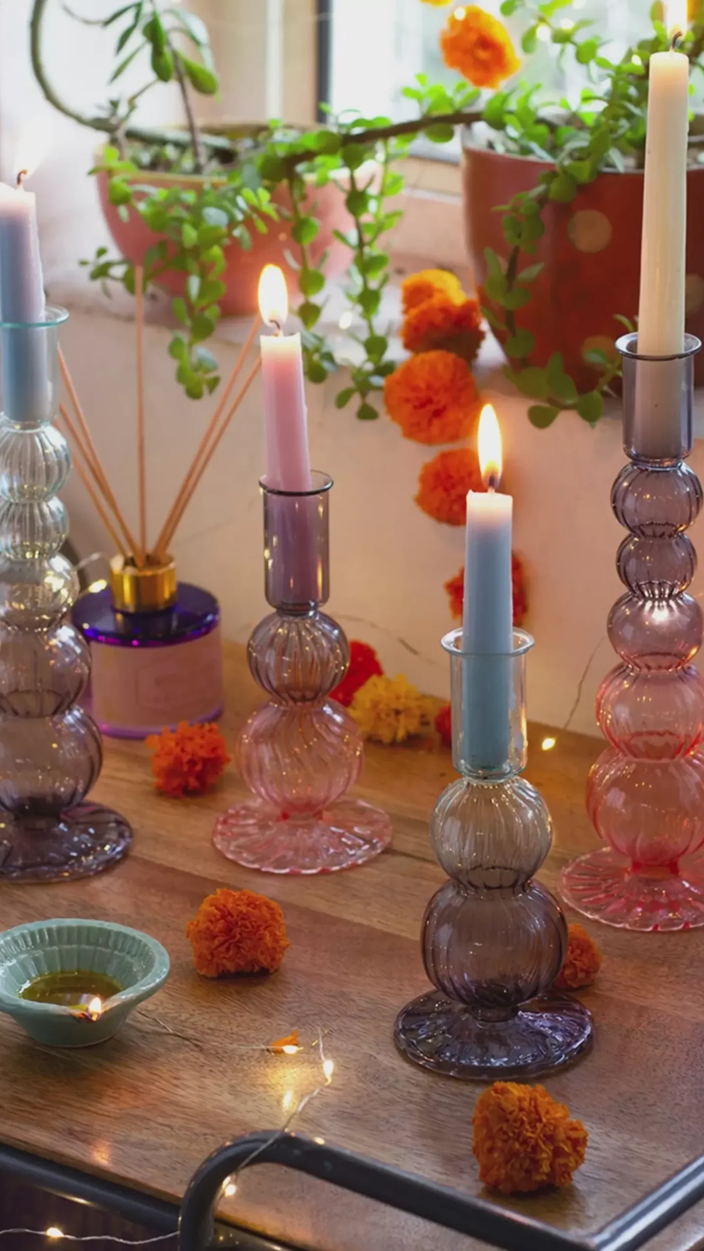 Kefi Borosilicate Candle Holders - Set Of 2