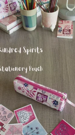 Kindred Spirits Handpainted Stationery Pouch