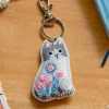 Kitkat Hand Embroidered Keychain