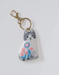 Kitkat Hand Embroidered Keychain