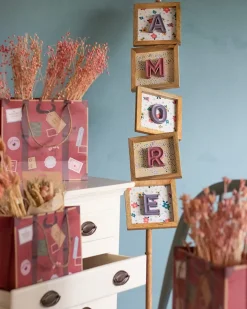 Mini Mottled Mono Wall Hanging - Pink