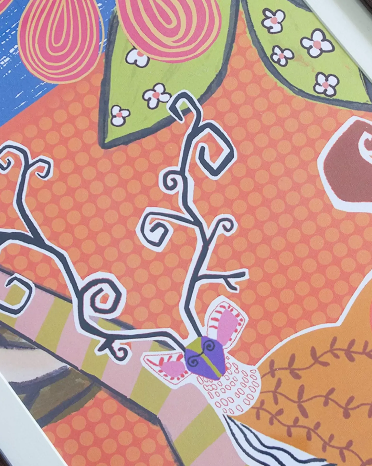 Modern Stag Sketch With Wooden Framing