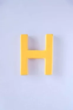 Mottled Mono Wall Hanging - Mustard A To Z