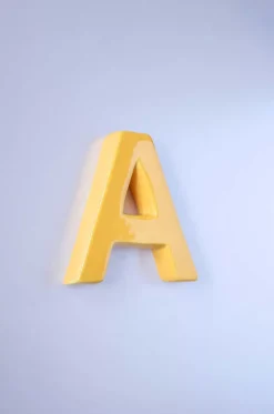 Mottled Mono Wall Hanging - Mustard A To Z