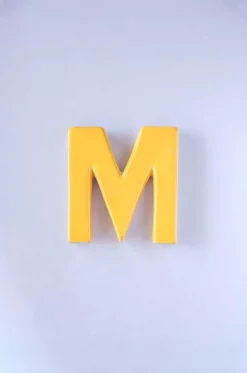 Mottled Mono Wall Hanging - Mustard A To Z