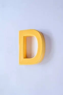 Mottled Mono Wall Hanging - Mustard A To Z