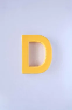 Mottled Mono Wall Hanging - Mustard A To Z