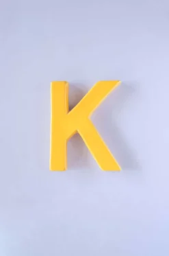 Mottled Mono Wall Hanging - Mustard A To Z