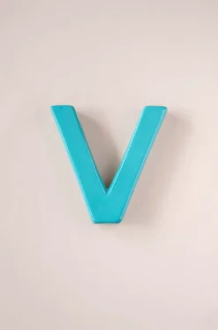 Mottled Mono Wall Hanging Teal A To Z