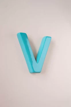 Mottled Mono Wall Hanging Teal A To Z