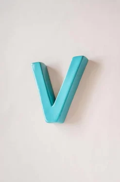 Mottled Mono Wall Hanging Teal A To Z