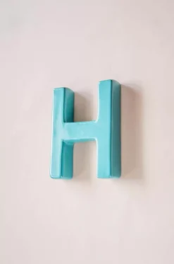 Mottled Mono Wall Hanging Teal A To Z
