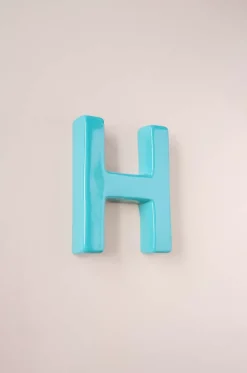 Mottled Mono Wall Hanging Teal A To Z