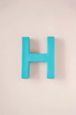 Mottled Mono Wall Hanging Teal A To Z