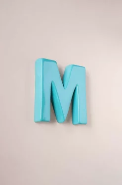 Mottled Mono Wall Hanging Teal A To Z