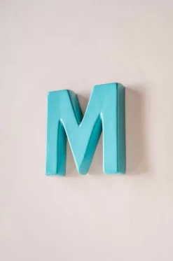 Mottled Mono Wall Hanging Teal A To Z