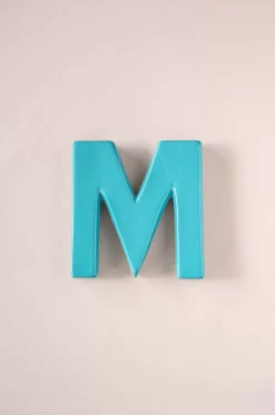Mottled Mono Wall Hanging Teal A To Z