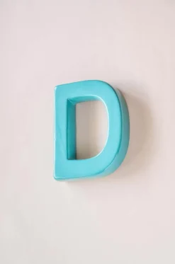 Mottled Mono Wall Hanging Teal A To Z