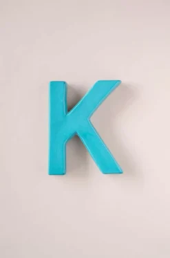 Mottled Mono Wall Hanging Teal A To Z