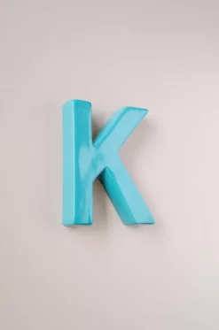 Mottled Mono Wall Hanging Teal A To Z