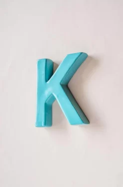 Mottled Mono Wall Hanging Teal A To Z