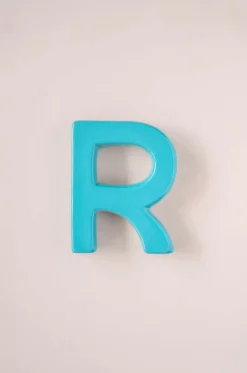 Mottled Mono Wall Hanging Teal A To Z