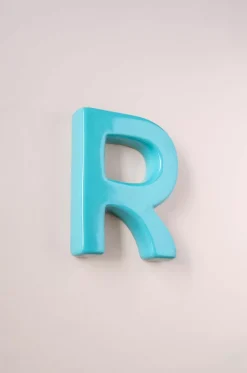 Mottled Mono Wall Hanging Teal A To Z