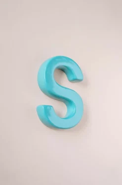 Mottled Mono Wall Hanging Teal A To Z