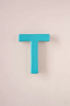 Mottled Mono Wall Hanging Teal A To Z