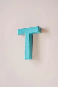 Mottled Mono Wall Hanging Teal A To Z