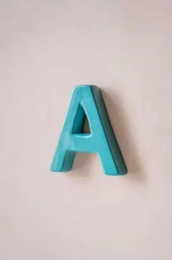 Mottled Mono Wall Hanging Teal A To Z