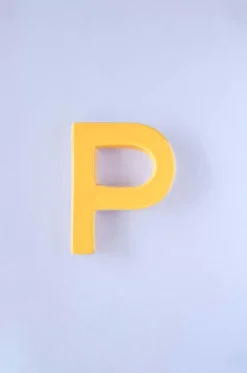 Mottled Mono Wall Hanging - Mustard A To Z